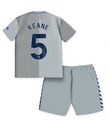 Everton Michael Keane #5 Tredjeställ Barn 2023-24 Kortärmad (+ Korta byxor)